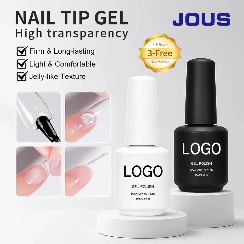 High Transparency Natural Resin Strong Long-lasting Nail Tip Gel for Press on Nail 3d Press on Nails Handmade Wholesale Hard Gel
