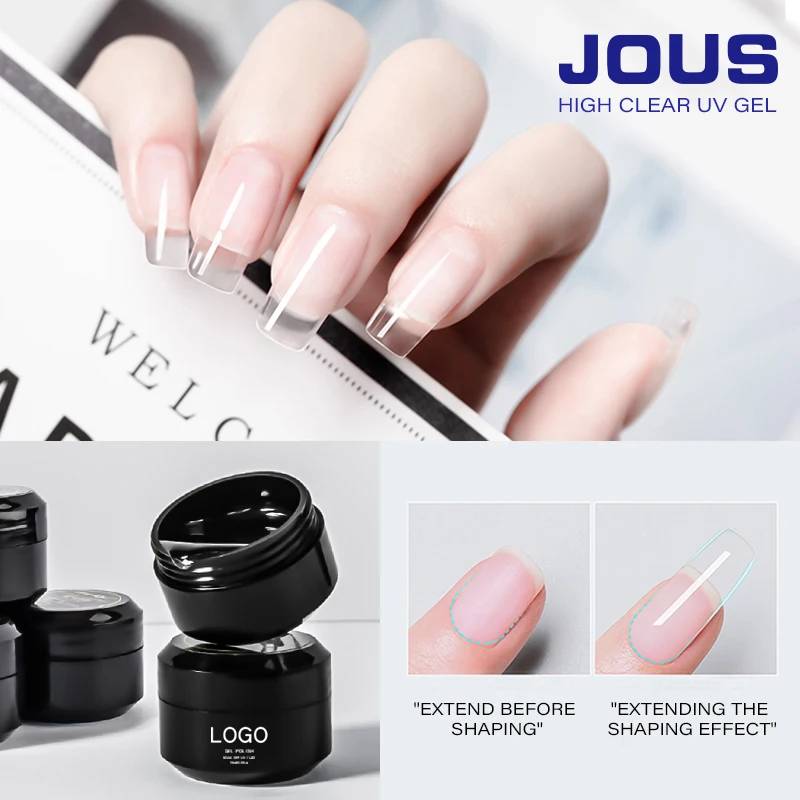 JOUS High Viscosity UV Clear Gel for Nail Extension Sculpting Strong Flexibility DIY Reinforce Repair Broken Nails Nail Builder