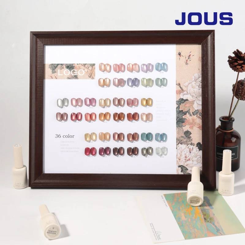 JOUS New Arrival Non Toxic Cat Eye Gel Custom Your Logo Cat Eye Gel Polish TPO Hema Free Cateye Gel Polish Set 2026