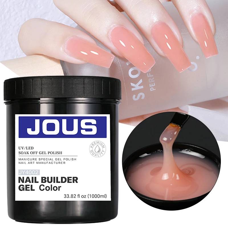 JOUS Soak Off Nude Color UV Builder Gel for Nail Extension & Art with Multi Color Options Ombre Gradient and Sculpting Use