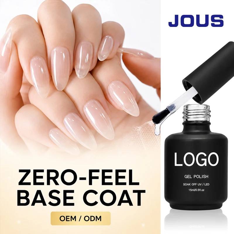 40 Days Wear Gel Base HEMA TPO TMPTA Free Natural Resin Strong Adhesion No Impurities Soak Off UV Gel for Salon Branding Order