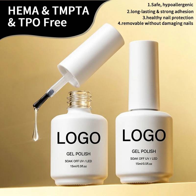 Bare-feel Base Coat HEMA Free TPO Free Hypoallergenic Moderate Consistency No Bubbles Clear UV LED Gel Polish for Professional