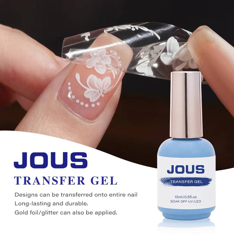 Sticky Nail Gel for Transfer & Embellishment Multi-Purpose Adhesive Gel for Stamping Patterns Gold Foil & Glitter Application