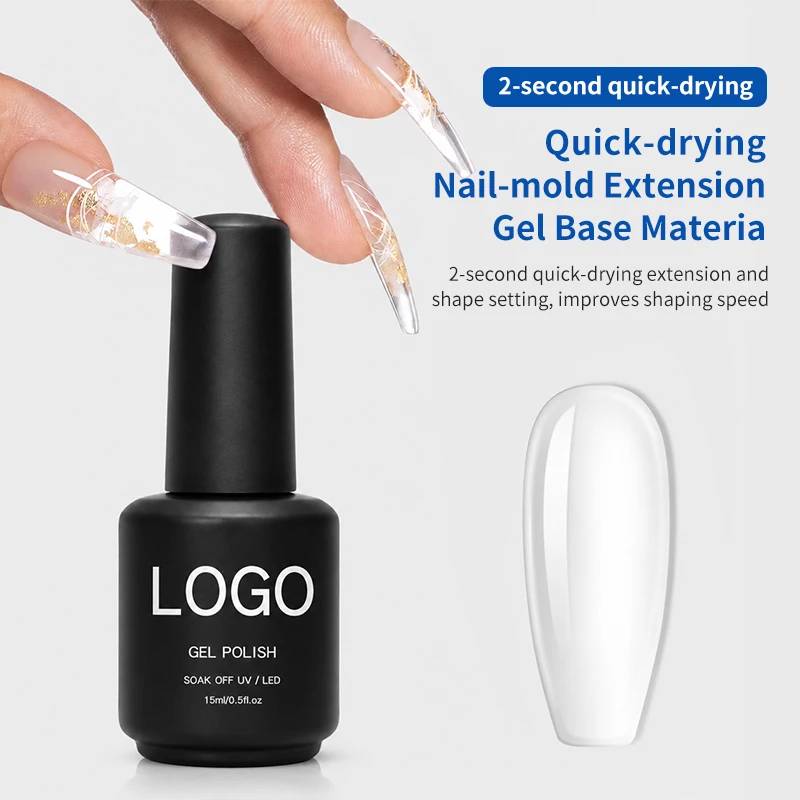 Hema Free TPO Free Quick-drying clear Natural Resin Extension Gel Hard Gel Nail  Self Leveling  Poly Extension Gel