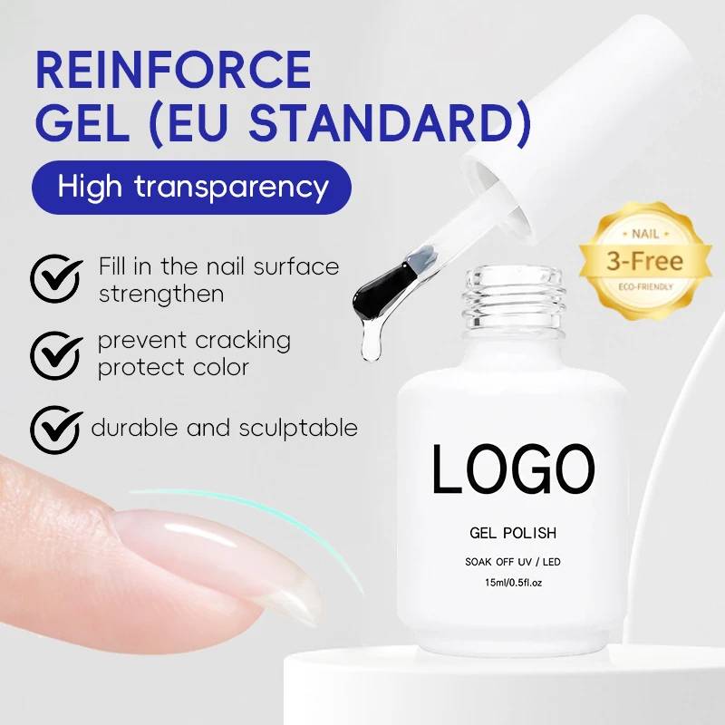 Nail Strengthener Reinforce Gel HEMA Free TPO Free for Thin Nails Fill Uneven Surface EU Standard Private Label Wholesale Gel