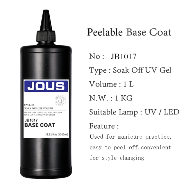 JOUS High Transparency Functional Building Base Coat for Nail Sculpting &Leveling with Strong Adhesion for Foil Glitter Transfer