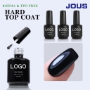Custom TPO Hema Free Hard Crystal Shiny Top Coat 1 kg 5kg 15ml Uv Gel Nail Polish Vegan Long Lasting No Wipe Top Coat Gel Polish
