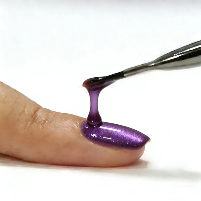 JOUS Wide Purple Cat Eye Gel with Natural Resin Formula for Salon Nail Art Smudge Free Crack Resistant Soak Off Gel Polish