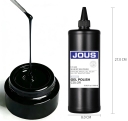 Black No-Wipe Gel for Nail Art with Strong &Elastic Formula Effortless Line Drawing Web Design &Mirror Chrome Powder Application