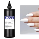 JOUS OEM Professional Pure White High Gloss Gel Polish for Nail Art Base with Excellent Leveling Easy Application & Salon Grade