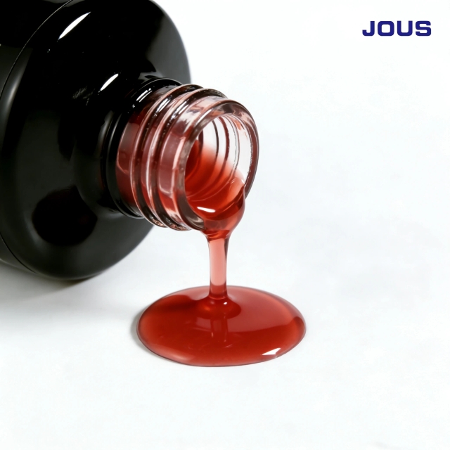 JOUS Vibrant Red High Gloss Semi-Transparent Jelly Gel Polish with Layered Effect for Nail Art & Manicure Salon Quality