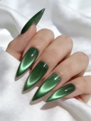 JOUS Wide Effect Green Cat Eye Gel with Natural Resin No Smudge Crack Proof Formula for Nail Art Salon Soak Off Gel Polish