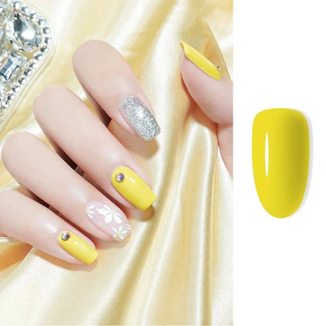 JOUS High Coverage Solid Color Gel Polish with Vivid Opaque Finish, Easy Brush Application & Long Lasting Wear for Salon & DIY