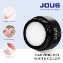Soft yet Firm White Sculpting Gel for Intricate Carving Floral Designs & Mold Making with Quick 60s Set & Easy-Shaping Formula