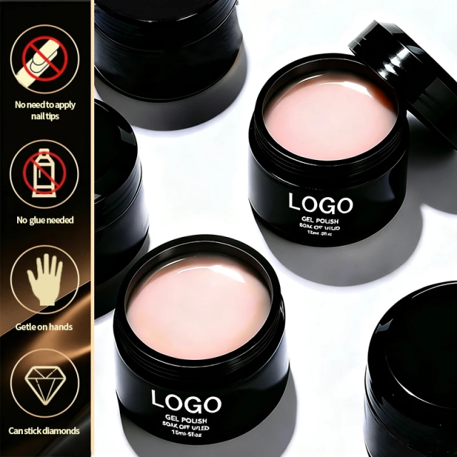 Free Sample Builder Gel in a Bottle OEM/ODM Nail Extension Gel Custom Colors UV LED Hard Soak Off Gel Polish for Nail Art
