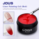 Red Liner Painting Gel for Precision Line Drawing with High Saturation&Optimal Viscosity Smooth Flow for Excellent Compatibility