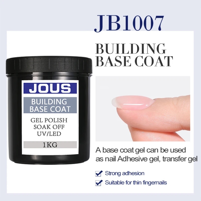 JOUS High-Hardness Building Base Gel for Nail Extension Leveling & Strengthening with Strong Adhesion for Thin Soft Nails