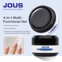 4-in-1 Multi-Functional Nail Gel with High Transparency & 60s Fast Cure for Building Leveling Base Coat & Nail Tips Application