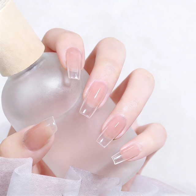 JOUS Soft Elastic Rubber Reinforce Gel for Weak Thin Nails & Press on Nails with Auto-Rebound C-Arch No Tightness Salon Grade