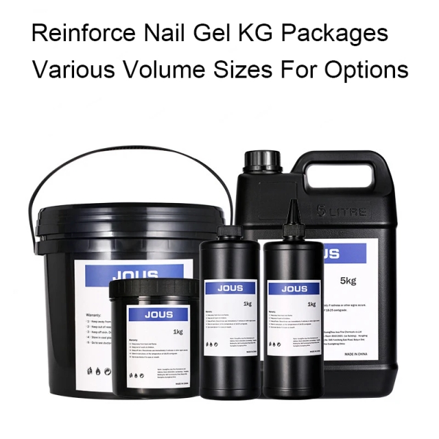 JOUS Nail Reinforce Gel Kit for Soft Nails Repair Nail Tips Bonding 3D Art Embellishments with Rubber Elasticity No Crease