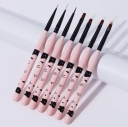 JOUS Hot Sale Nail Art Brush Tools Private Label Wholesale Salon Grade for Precise Line Drawing Detailing Gradient & Filling