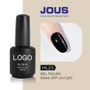 JOUS Ultimate Black Solid Color French Designer UV Gel Polish Non-Toxic Eco-Friendly DIY Nail Art Salon Supplies in Bottle