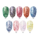 JOUS OEM Shining Glitter Gel Polish Private Label with Sparkling & Reflective Finish Soak Off Long Lasting Nail Art Gel Polish