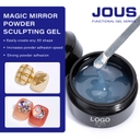 Semi-Solid Jelly Mirror Powder Sculpting Gel with High Transparency & Self-Leveling for No-Wipe Nail Art 3D Modeling Water Wave