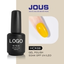 JOUS High Coverage Solid Color Gel Polish with Vivid Opaque Finish, Easy Brush Application & Long Lasting Wear for Salon & DIY