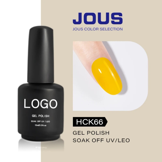 JOUS High Coverage Solid Color Gel Polish with Vivid Opaque Finish, Easy Brush Application & Long Lasting Wear for Salon & DIY
