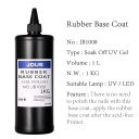JOUS Viscosity Transparent Rubber Base Coat Gel Tough & Flexible Nail Foundation for Soft Fragile & Layered Nails 60s LED Cure