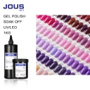 JOUS 1KG Bulk Gel Polish High Pigmentation Solid Color Gel with Strong Adhesion Cost-Effective Nail Supply for Manicure Pedicure