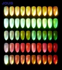 JOUS Luminous Color Nail Gel for Long Lasting 5 Week Wear with High Brightness in Low Light Safe Non Toxic Easy Apply Soak Off