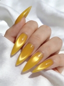 JOUS Professional Wide Yellow Cat Eye Gel with Natural Resin Formula Long Lasting No Smudge Crack Proof for Nail Art Salon Use