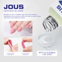 High Gloss & Super Elastic No Wipe Top Coat Gel Prevent Breaking with Long-Lasting Shine &Abrasion Resistance for Flexible Nails