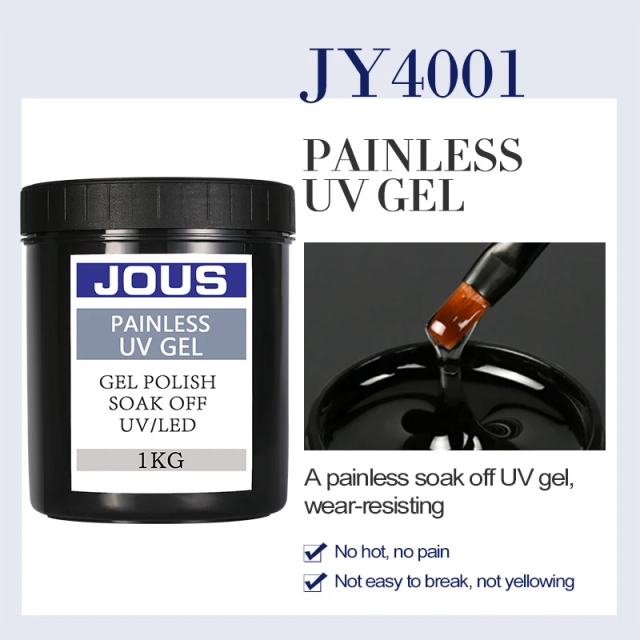 JOUS New D2 Pro 5s Flash Cure Extension Gel with Perfect Viscosity for Easy Sculpting & Detail Painless Soak Off Non Yellowing