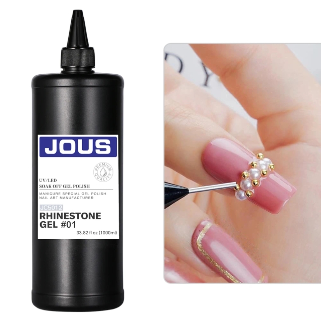 JOUS Professional Resin Fast Drying No Wipe Nail Glue for Rhinestone Gap Filling Reinforcement High Transparency Strong Sealant