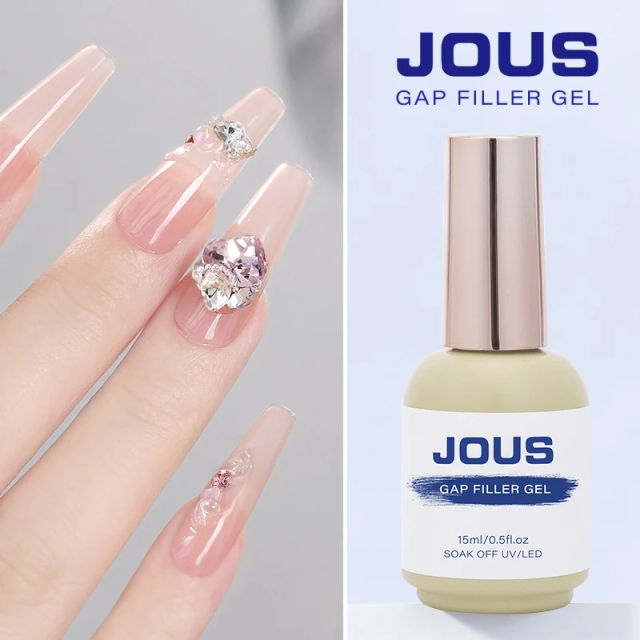 JOUS Professional Resin Fast Drying No Wipe Nail Glue for Rhinestone Gap Filling Reinforcement High Transparency Strong Sealant
