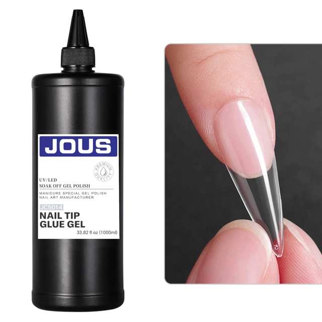 JOUS High Viscosity Nail Tip Gel for Strong Nail Extension 60s Cure Odorless & Non-Toxic Lasting Hold & Easy to Apply