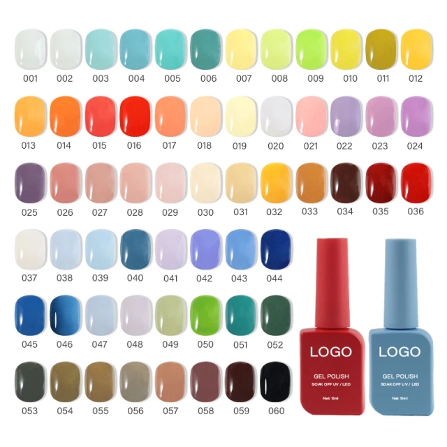 High Pigmentation Solid Color Gel Polish for Nail Art One-Coat Full Coverage Vivid Color Nail Gel with High Gloss Salon Supply