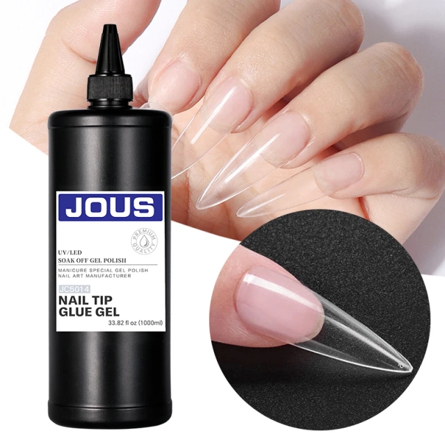 JOUS High Viscosity Nail Tip Gel for Strong Nail Extension 60s Cure Odorless & Non-Toxic Lasting Hold & Easy to Apply