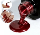 JOUS Professional Crystal Effect Red Cat Eye Gel with Holographic Shimmery Finish for Nails Soak Off Long Lasting Salon Quality