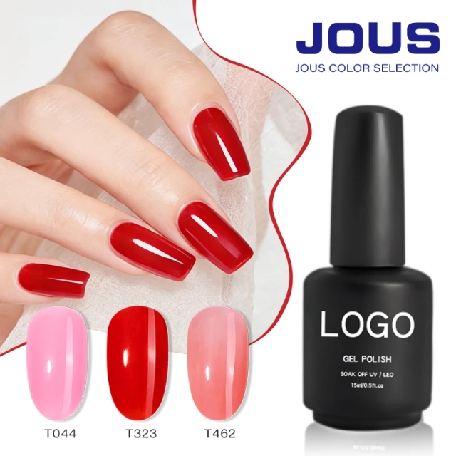 JOUS Milky Gel Polish for Sheer & Jelly Nail Effects Semi-Transparent Nail Gel with Oil-Polish Mixture Buildable Layer for Salon