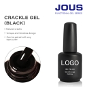Punk Style Black Crackle Gel for Artistic Nail Effects Latex Gel Custom Color Mixing & Layerable for Textured Edgy Nail Art