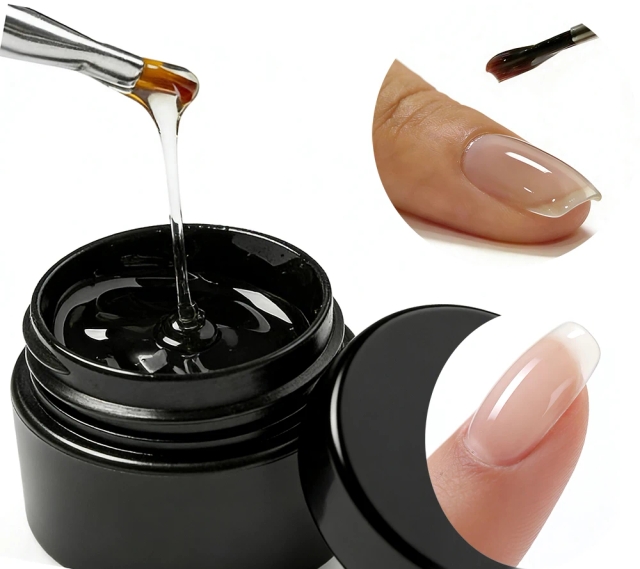 JOUS Poking Base Coat Gel for Nail Art with Quick Texture Spread Easy to Use Design Effect and Medium Consistency Salon Quality