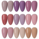 JOUS Nude Gel Nail Polish Collection for All Ages Natural & Pure Look Quick Drying Chip Resistant Easy Application & Removal