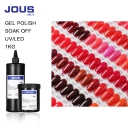 JOUS Colors 1KG Soft Pink Red Green Neon Gel Polish Glitter Nude Soak Off LED/UV Gel Nail Polish Nail Art for DIY