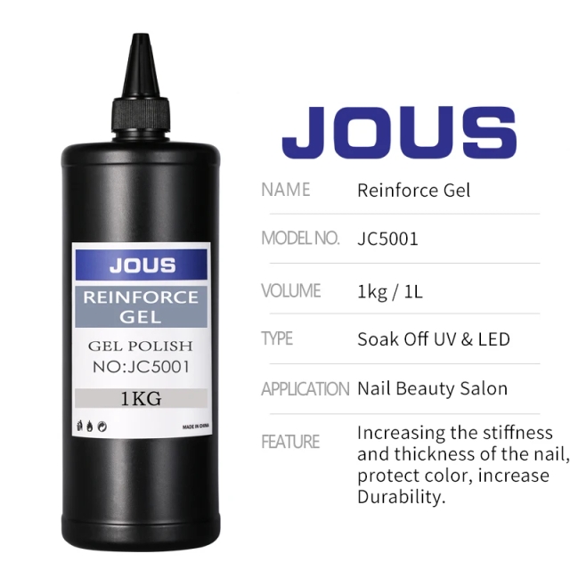 JOUS High Viscosity Nail Reinforce Gel Perfect for Building & Tips Application with Strong Hardening Effect Anti-Breakage