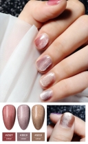 JOUS Crystal Holographic Cat Eye Gel Polish with Magnetic Moonlight Shifting Effect High Gloss Smooth Finish for Nail Art Design