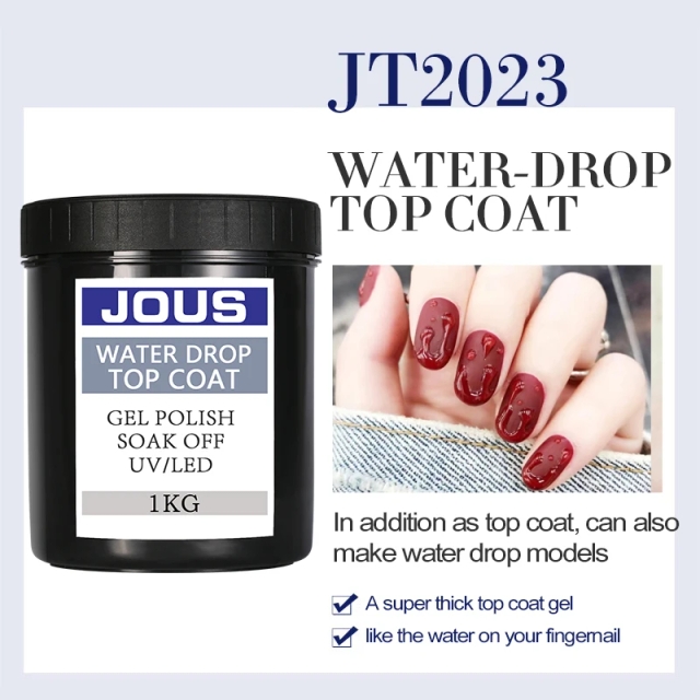 JOUS Thick & Hard Clear Top Coat Gel for 3D Drop Making & Nail Art Creating Charms with Silicone Molds As Modeling Gel